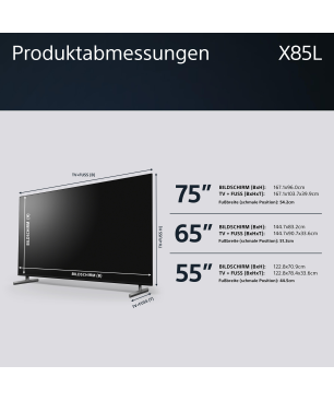 SONY BRAVIA KD-55X85L LED TV (Flat, 55 Zoll / 139 cm, UHD 4K, SMART TV, Google TV)