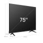 HISENSE 75A6BG LED TV (Flat, 75 Zoll / 190,5 cm, UHD 4K, SMART TV, VIDAA U5)