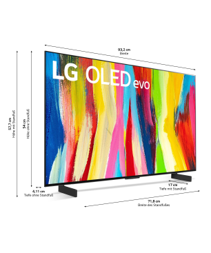 LG OLED42C27LA OLED TV (Flat, 42 Zoll / 107 cm, UHD 4K, SMART TV, webOS 22 mit LG ThinQ)