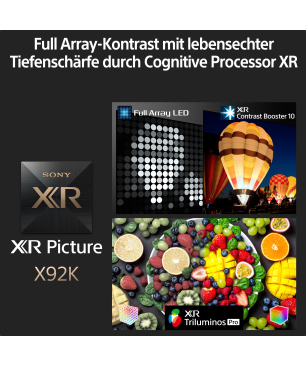 SONY BRAVIA XR-50X92K LED TV (Flat, 50 Zoll / 126 cm, UHD 4K, SMART TV, Google TV)