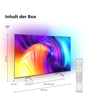 PHILIPS 58PUS8507/12 The One LED TV (Flat, 58 Zoll / 146 cm, UHD 4K, SMART TV, Ambilight, Android TV™ 11 (R))