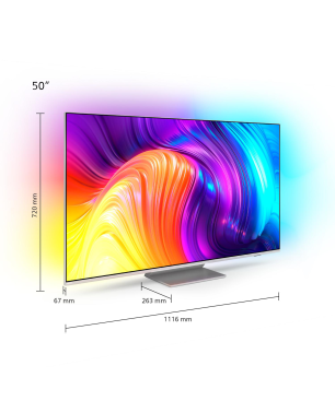 PHILIPS 50PUS8837/12 (50 Zoll) The One 4K UHD LED TV (Flat, 50 Zoll / 126 cm, UHD 4K, SMART TV, Ambilight, Android TV™ 11 (R))