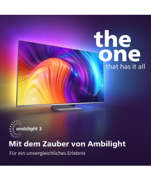PHILIPS 50PUS8837/12 (50 Zoll) The One 4K UHD LED TV (Flat, 50 Zoll / 126 cm, UHD 4K, SMART TV, Ambilight, Android TV™ 11 (R))