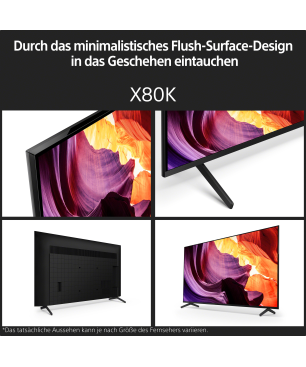 SONY BRAVIA KD-55X80K LED TV (Flat, 55 Zoll / 139 cm, UHD 4K, SMART TV, Google TV)