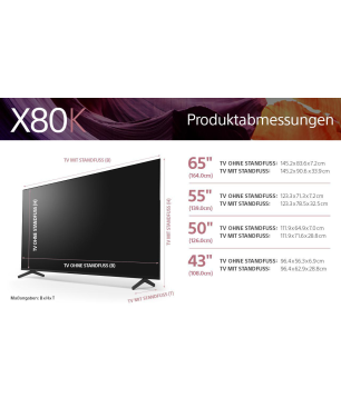 SONY BRAVIA KD-43X80K LED TV (Flat, 43 Zoll / 108 cm, UHD 4K, SMART TV)