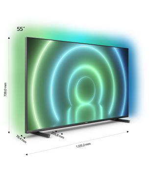 PHILIPS 55PUS7906/12 LED TV (Flat, 55 Zoll / 139 cm, UHD 4K, SMART TV, Ambilight, Android TV™ 10 (Q))