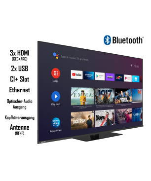 TOSHIBA 43QA7D63DG QLED TV (Flat, 43 Zoll / 108 cm, UHD 4K)