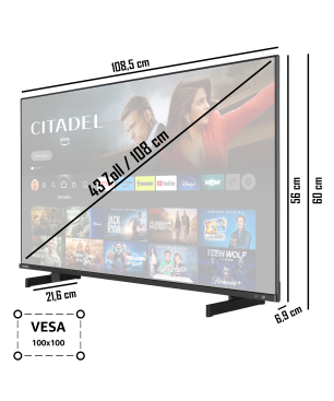 TOSHIBA 43QF5D63DA Fire TV (Flat, 43 Zoll / 108 cm, UHD 4K)