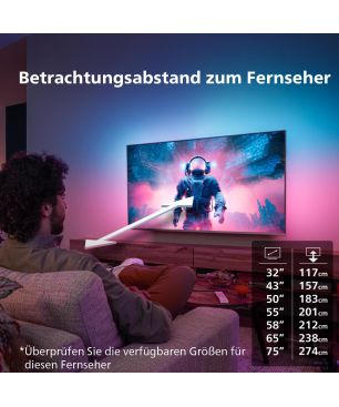 PHILIPS 48OLED808/12 4K OLED Ambilight TV (Flat, 48 Zoll / 121 cm, OLED 4K, SMART TV, Ambilight, GoogleTV12)