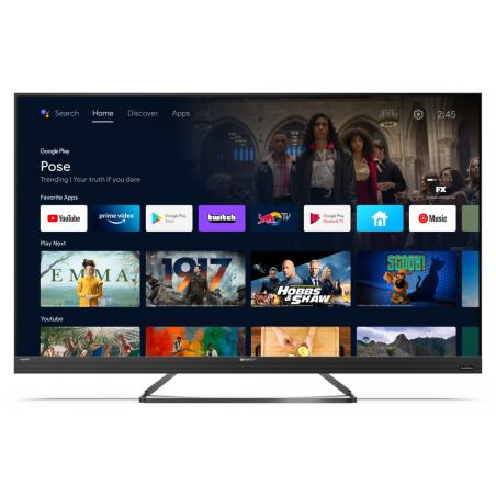 SHARP 55EQ3EA LED TV (Flat, 55 Zoll / 139 cm, UHD 4K, Android)