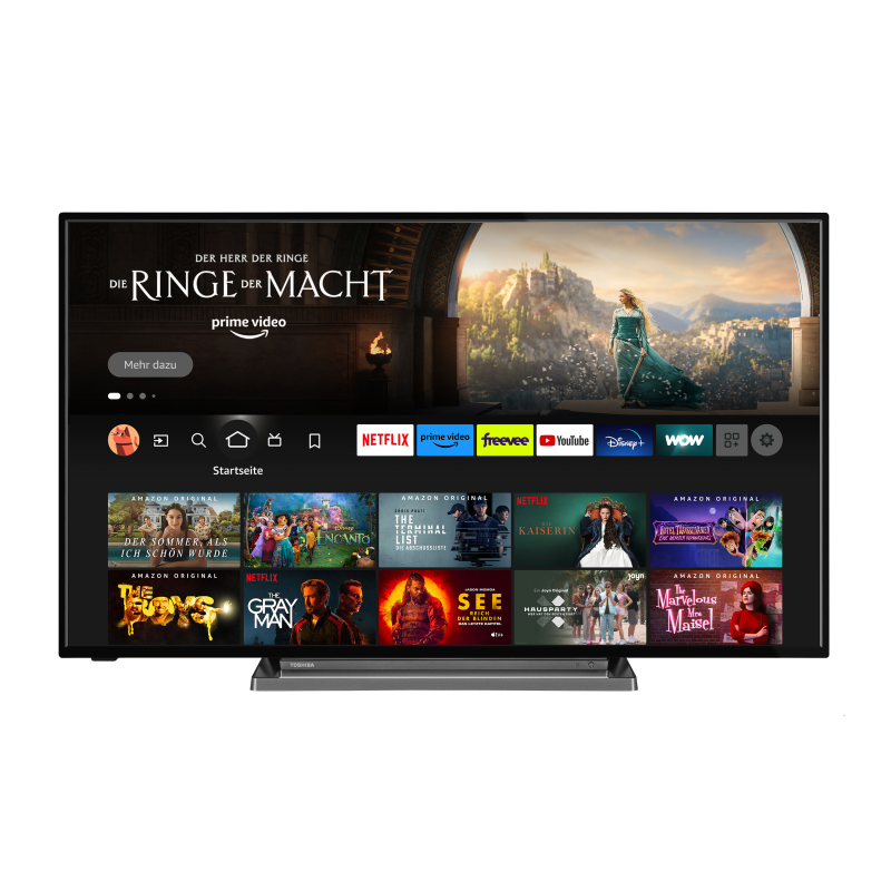 TOSHIBA 55UF3D63DA Fire TV (Flat, 55 Zoll / 139 cm, UHD 4K)