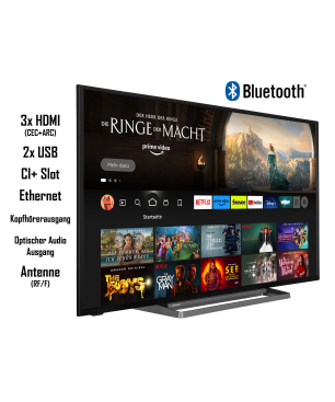 TOSHIBA 55UF3D63DA Fire TV (Flat, 55 Zoll / 139 cm, UHD 4K)