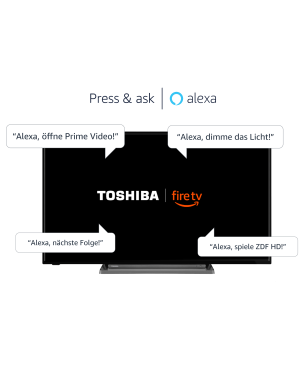 TOSHIBA 55UF3D63DA Fire TV (Flat, 55 Zoll / 139 cm, UHD 4K)