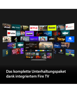 TOSHIBA 55UF3D63DA Fire TV (Flat, 55 Zoll / 139 cm, UHD 4K)