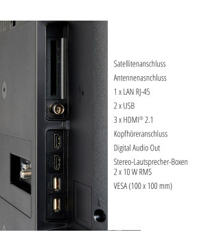 MEDION LIFE® X14377 Fernseher (Flat, 42,5 Zoll / 108 cm, HD, Android)