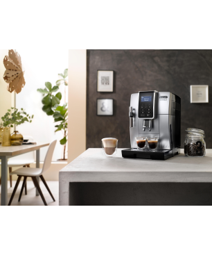 DELONGHI Dinamica ECAM350.35.SB Kaffeevollautomat Silber/Schwarz