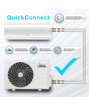 KÄLTEBRINGER KB51 Quick Connect mit Wandhalterung Split Klimagerät weiß Energieeffizienzklasse: A++, Max. Raumgröße: 95 m²