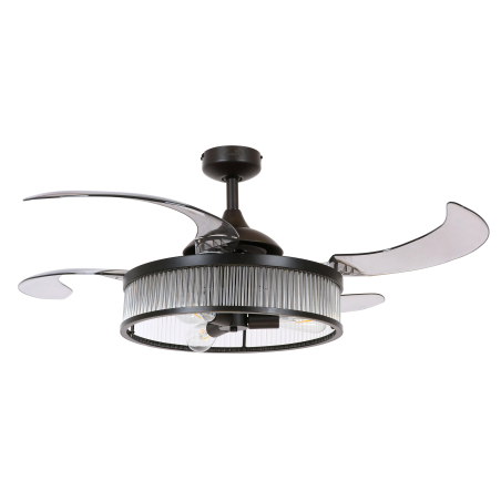 BEACON Fanaway Corbelle Deckenventilator Transparent (60 Watt) schwarz