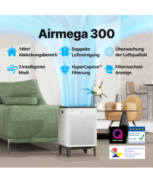 COWAY COWAY AP-1515H Airmega 300 Luftreiniger luftreiniger hepa Weiß (57 Watt, Raumgröße: 149 m²)