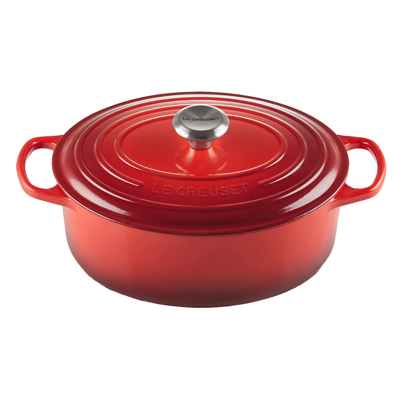 LE CREUSET Bräter oval 29 cm Topf Metall rot
