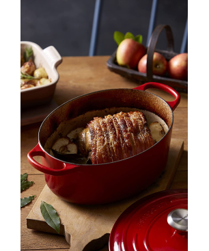LE CREUSET Bräter oval 29 cm Topf Metall rot