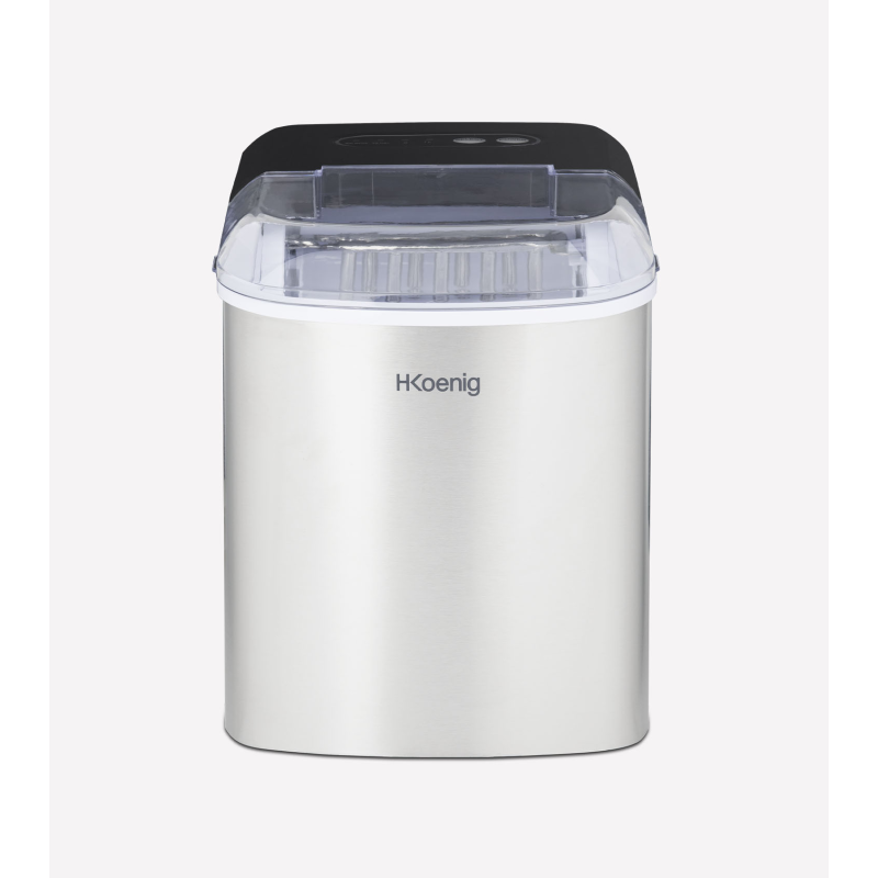 H.KOENIG H.Koenig Eiswürfelmaschine ICEK12 / 12 kg Eis / Produktion 10-13 min. / 2 Größen / 120 W / Edelstahl Eiswürfelmaschin