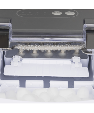 H.KOENIG H.Koenig Eiswürfelmaschine ICEK12 / 12 kg Eis / Produktion 10-13 min. / 2 Größen / 120 W / Edelstahl Eiswürfelmaschin