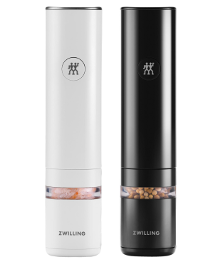 ZWILLING 1021857 ELEKTR. GEWÜRZMÜHLEN SET WEISS SCHWARZ Elektrische Salz-/Pfeffermühle