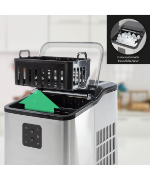 PROFICOOK PC-EWB 1253 Eiswürfelmaschine (120 Watt, Silber)