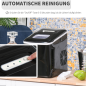 HOMCOM mit automatischer Reinigungsfunktion Eiswürfelmaschine (120 Watt, Schwarz)