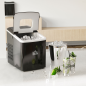 HOMCOM mit automatischer Reinigungsfunktion Eiswürfelmaschine (120 Watt, Schwarz)