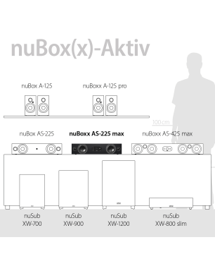 NUBERT nuBoxx AS-225 max Soundbar aktiv | Soundplate, Weiß