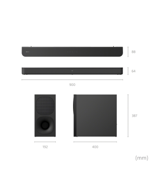 SONY HT-S400, Soundbar, Schwarz