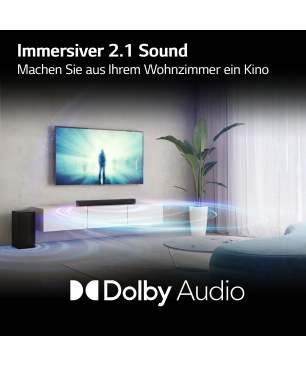 LG DS40Q, Soundbar, Black