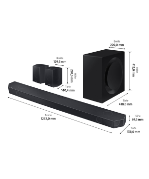 SAMSUNG HW-Q995GC/ZG, Soundbar, Titanschwarz
