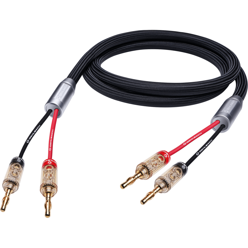 OEHLBACH Fusion Two B, High End Set mit Bananenstecker Stereo, Lautsprecherkabel, 400 cm
