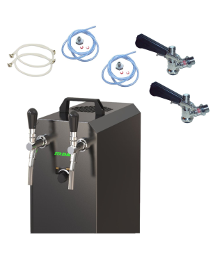 ICH-ZAPFE STREAM 50K mit Luftpumpe Bierkoffer, Durchlaufkühler 2- leitig Trockenkühler