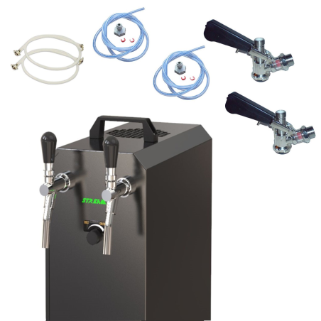 ICH-ZAPFE STREAM 50K mit Luftpumpe Bierkoffer, Durchlaufkühler 2- leitig Trockenkühler