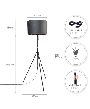 PACO HOME NAOMI Uni-Design Stehleuchte
