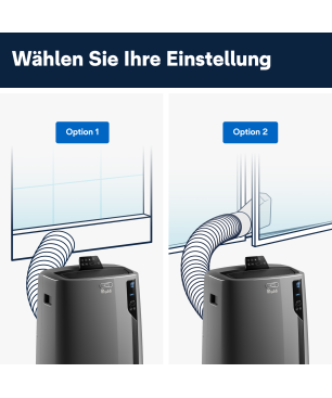 DELONGHI Pinguino PAC EL112 CST Klimagerät Anthrazit (Max. Raumgröße: 110 m³, EEK: A+)