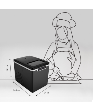 BLUMILL Cooking Eiswürfelmaschine (105 Watt, Schwarz)