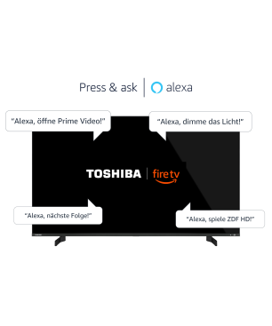 TOSHIBA 50QF5D63DA Fire TV (Flat, 50 Zoll / 126 cm, UHD 4K)