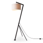 PACO HOME GALLOW Stoff-Design Stehleuchte