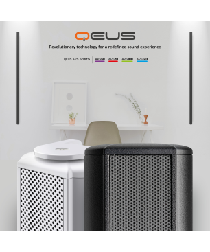 QEUS APS50 black HiFi Lautsprecher (Linienstrahler, Black)