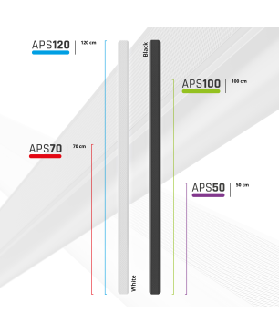 QEUS APS50 black HiFi Lautsprecher (Linienstrahler, Black)