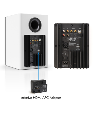 NUBERT nuPro XS-3000 RC Aktivlautsprecher aktiv | Regallautsprecher, Weiß