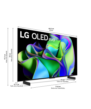 LG OLED42C37LA OLED evo TV (Flat, 42 Zoll / 106 cm, UHD 4K, SMART TV, webOS 23 mit LG ThinQ)
