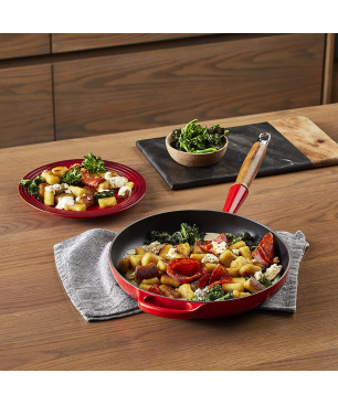 LE CREUSET 28 cm Bratpfanne (Stahl, Beschichtung: Emaille)