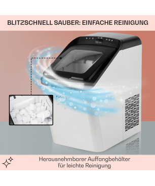 KLARSTEIN Partytime Eiswürfelmaschine (145 Watt, Silber)