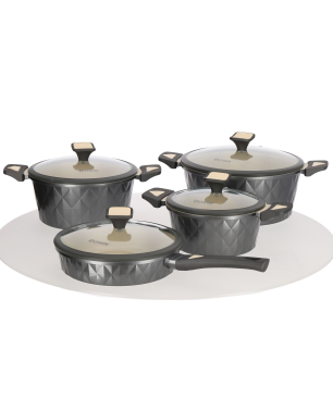 COFI 8 Teilig Kochtopf-Set Granit